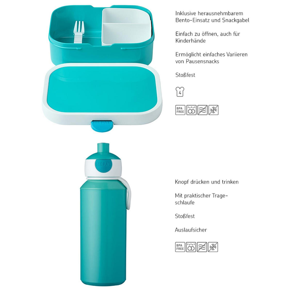 LUNCHSET STITCH Campus blau-gelb 2er Set - Blau/Gelb, Kunststoff (1/1/1cm) - Mepal