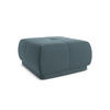 POUF Samt Stoff Blau - Blau/Petrol, Kunststoff/Textil (60/35/60cm) - Makamii