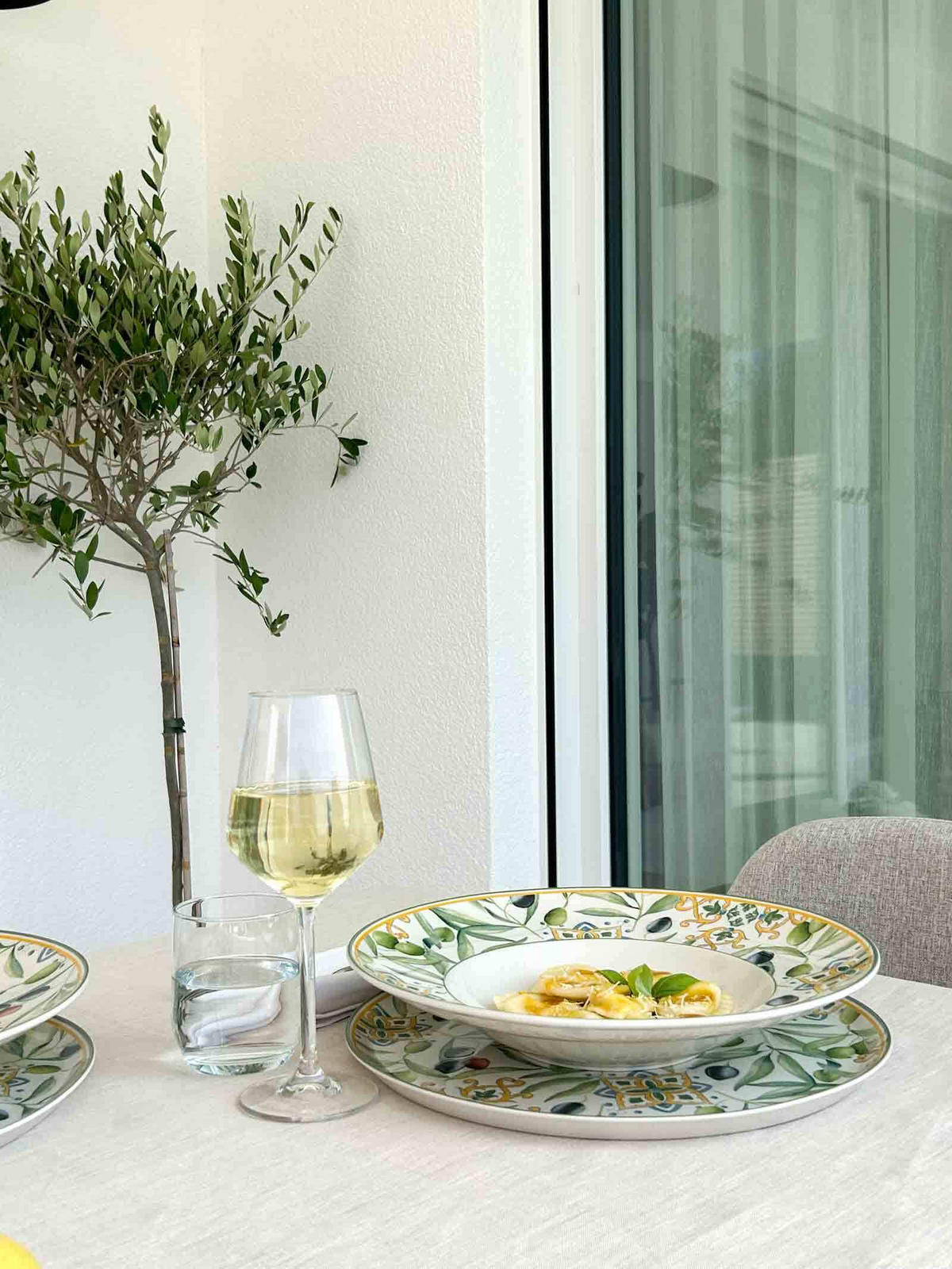 PIZZA & PASTA SET Roma Oliva grün 8er Set - Grün, Keramik (1/1/1cm) - Ritzenhoff Breker