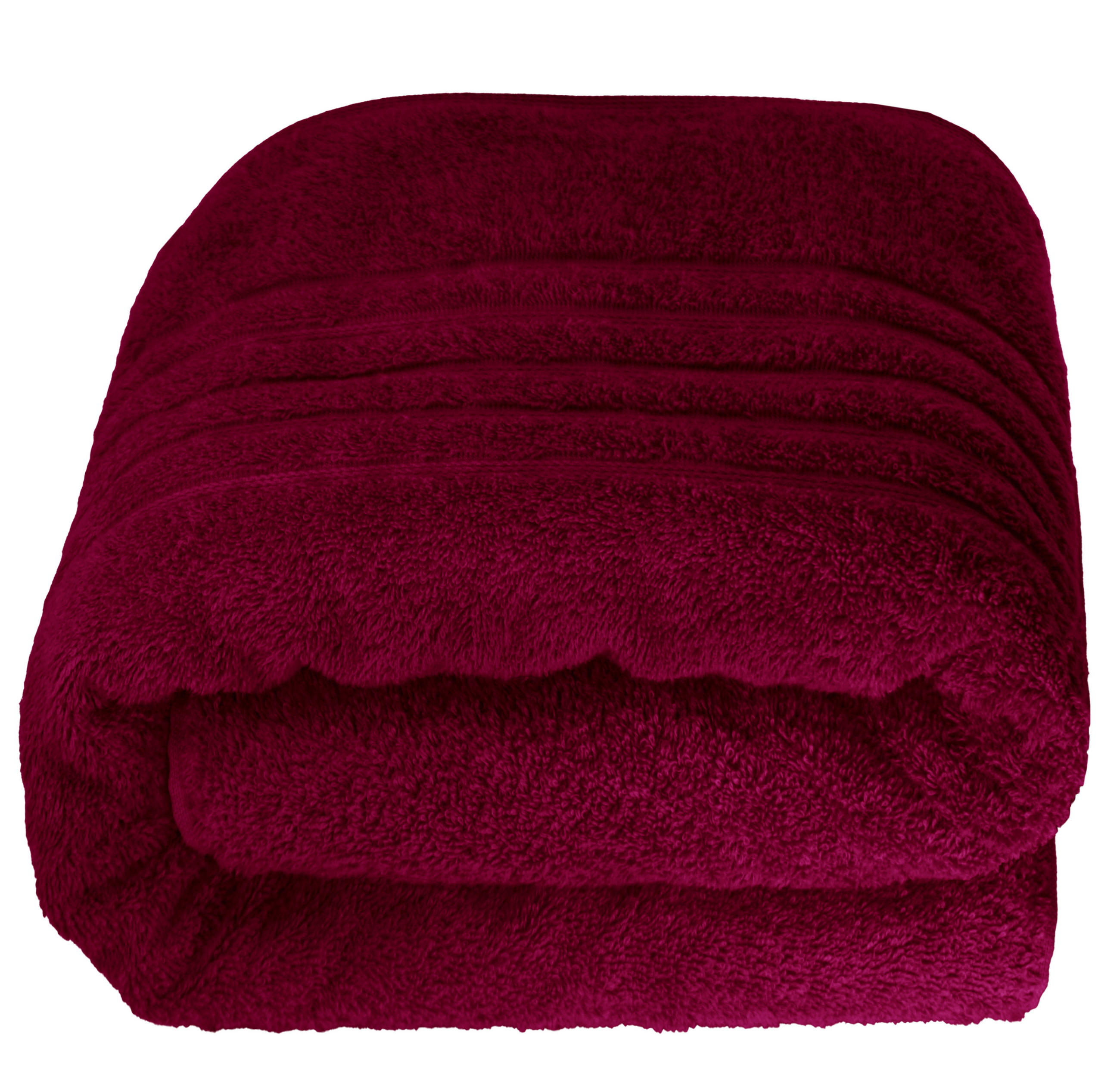 BADETUCH London Kirsch Rot 100x200 cm - Kirschrot, Textil (100/200cm) - Lashuma
