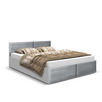 BETT Grau ALDO 2 Mit Paneelen 120x200 cm - Grau, Textil (120/200cm) - Sepro Meble