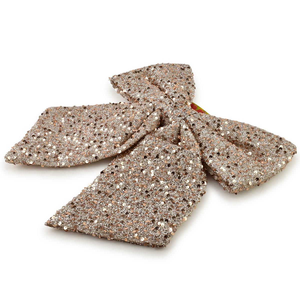 DEKOKOKARDE Santa Lila Champagnergold 38/41cm Pailletten - Champagner, Textil (42/2/39cm) - Mondex