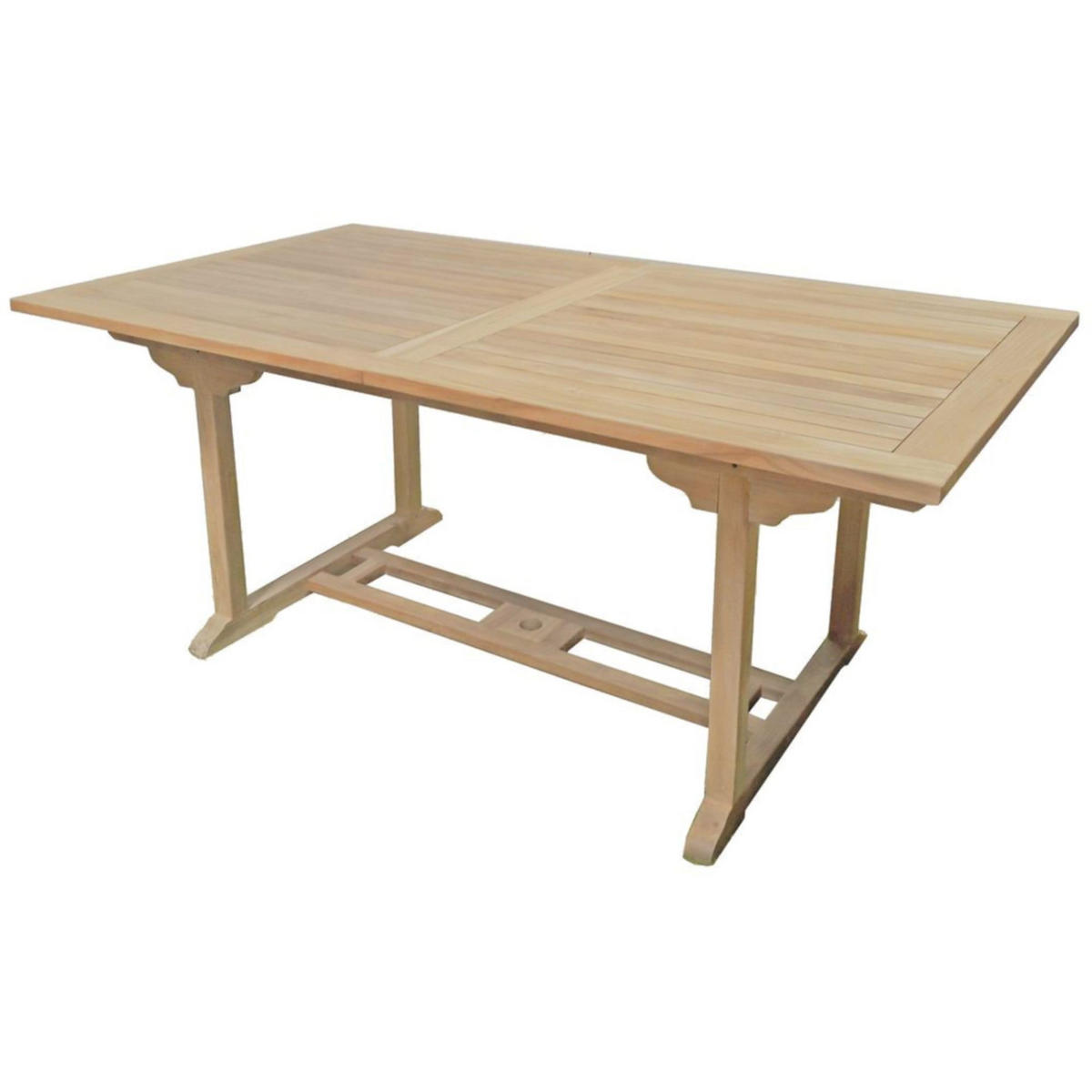 GARTENTISCH Morten rechteckig Ausziehtisch - Braun, Holz (180/100/75.5cm) - DELUKE