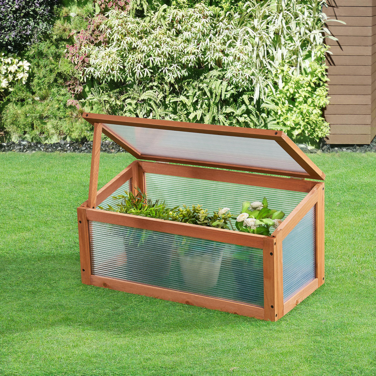 FRÜHBEET Laarbeek - Transparent/Kieferfarben, Kunststoff (60/30/30cm) - casa.pro