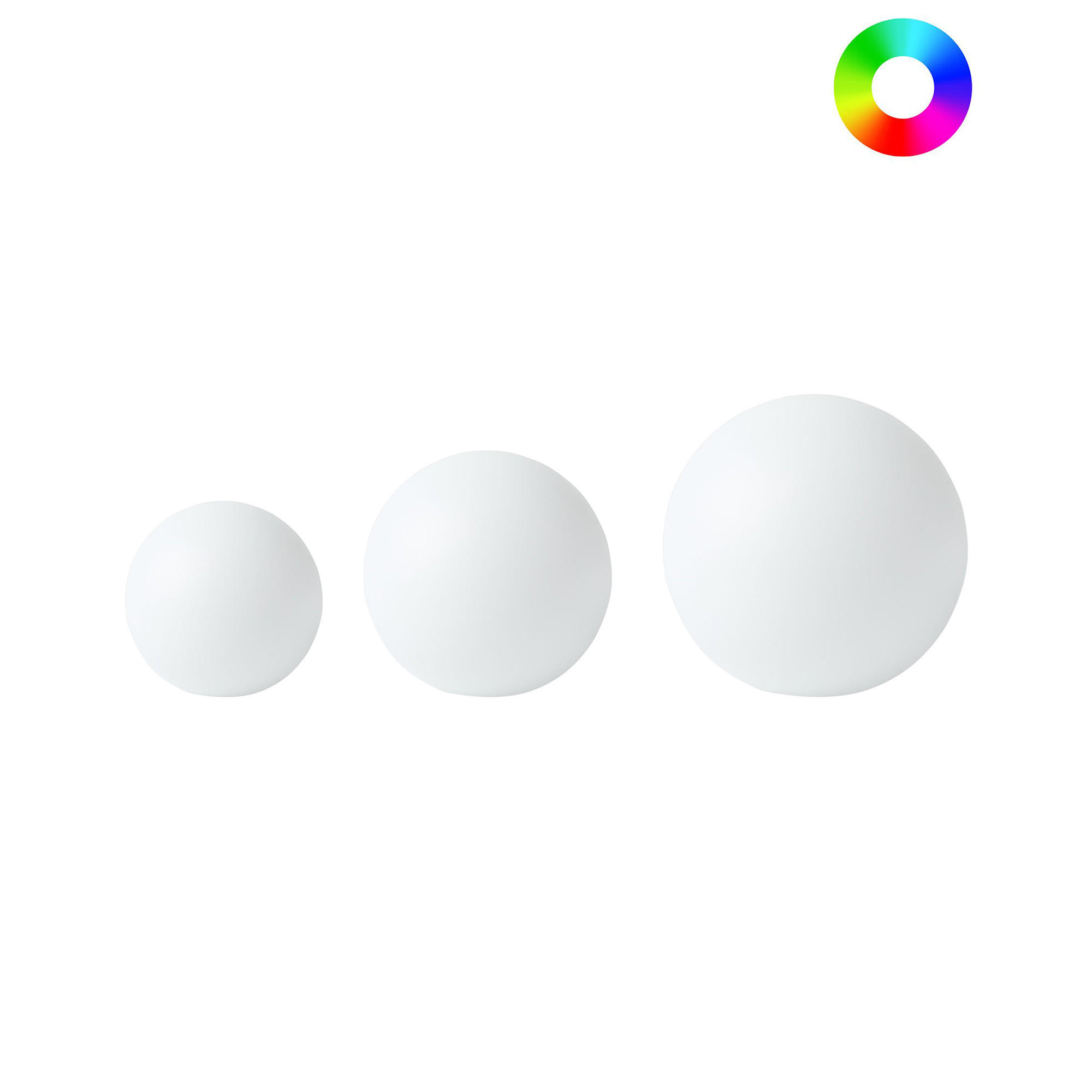 LED- KUGELLEUCHTE Weiß Lobaina - Weiß, Kunststoff (28/28/28cm) - Beliani