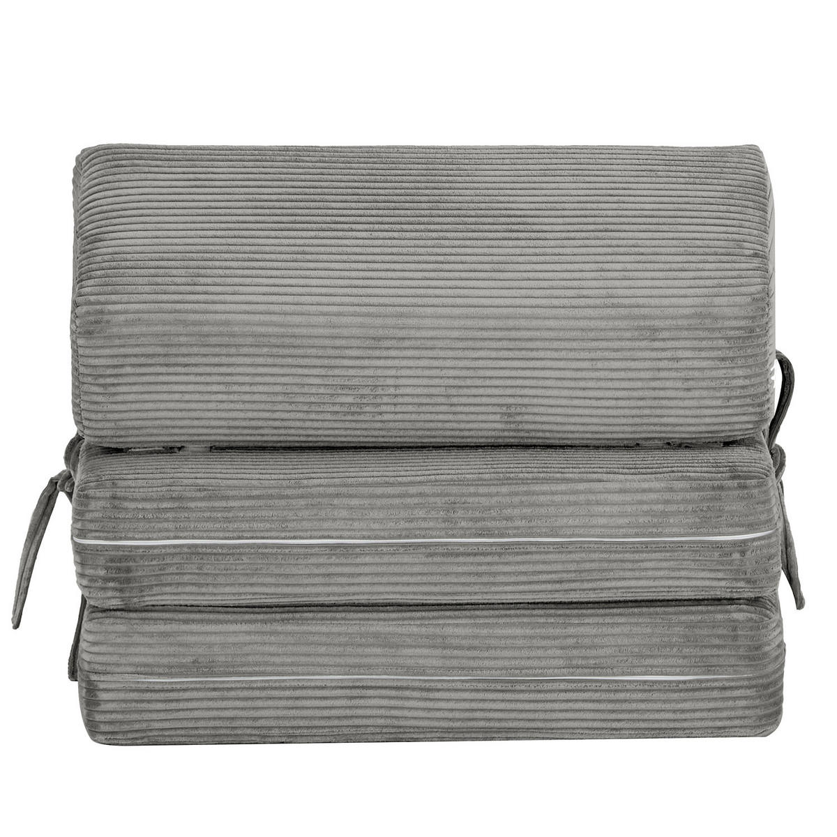 SCHLAFSESSEL - Cordstoff - Grau, Textil (74/56/80cm) - home24