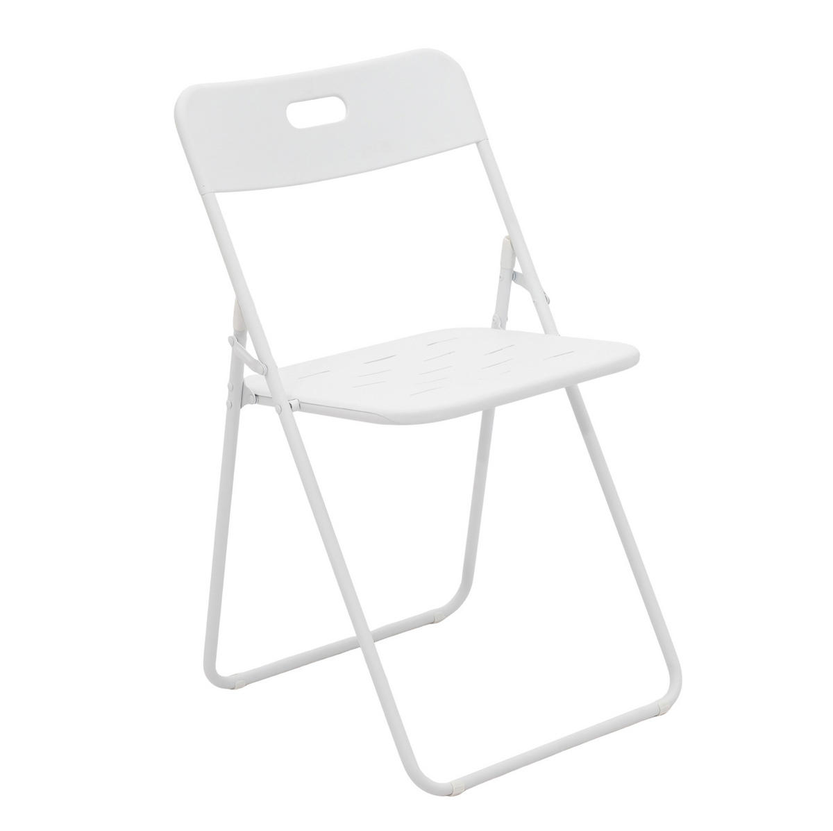 GARTENSET aus Stahl 60x60x73 cm Weiß klappbar, 3-teilig und wetterbeständig - Weiß, Metall - Modfu