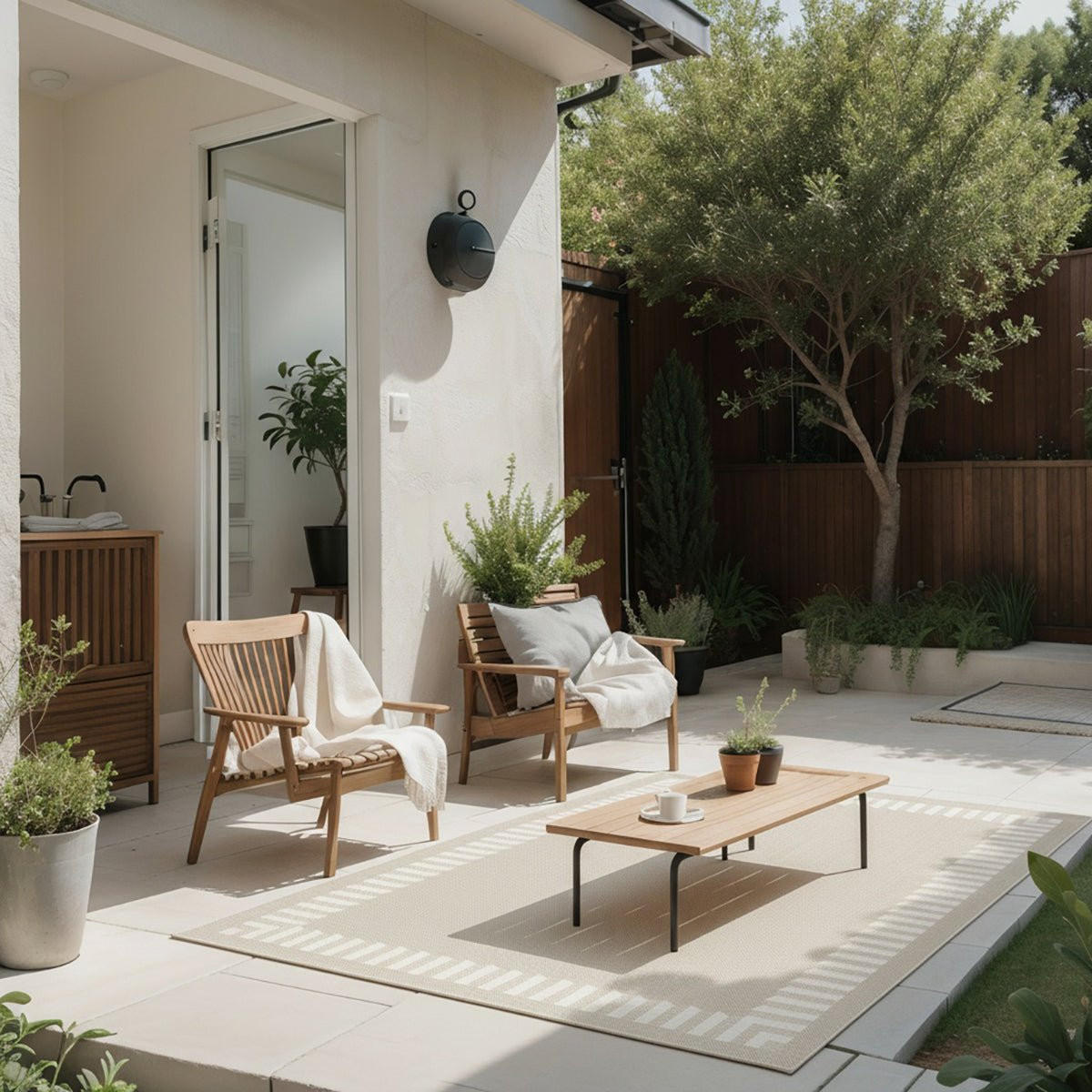 DESIGN Teppich für Innen und Außen beige - Beige, Textil (120/170cm) - AFK Living