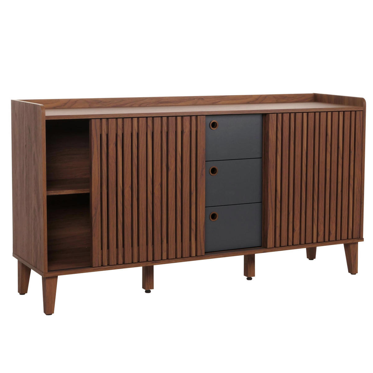 SIDEBOARD Walnuss Dekor - Walnussfarben, Holzwerkstoff (150/81/40cm) - MCW