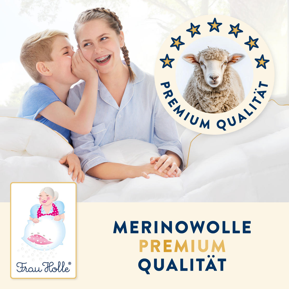 KINDERKOPFKISSEN KIDDYS Schurwolle weich - Weiß, Naturmaterialien/Textil (60/40cm) - Frau Holle