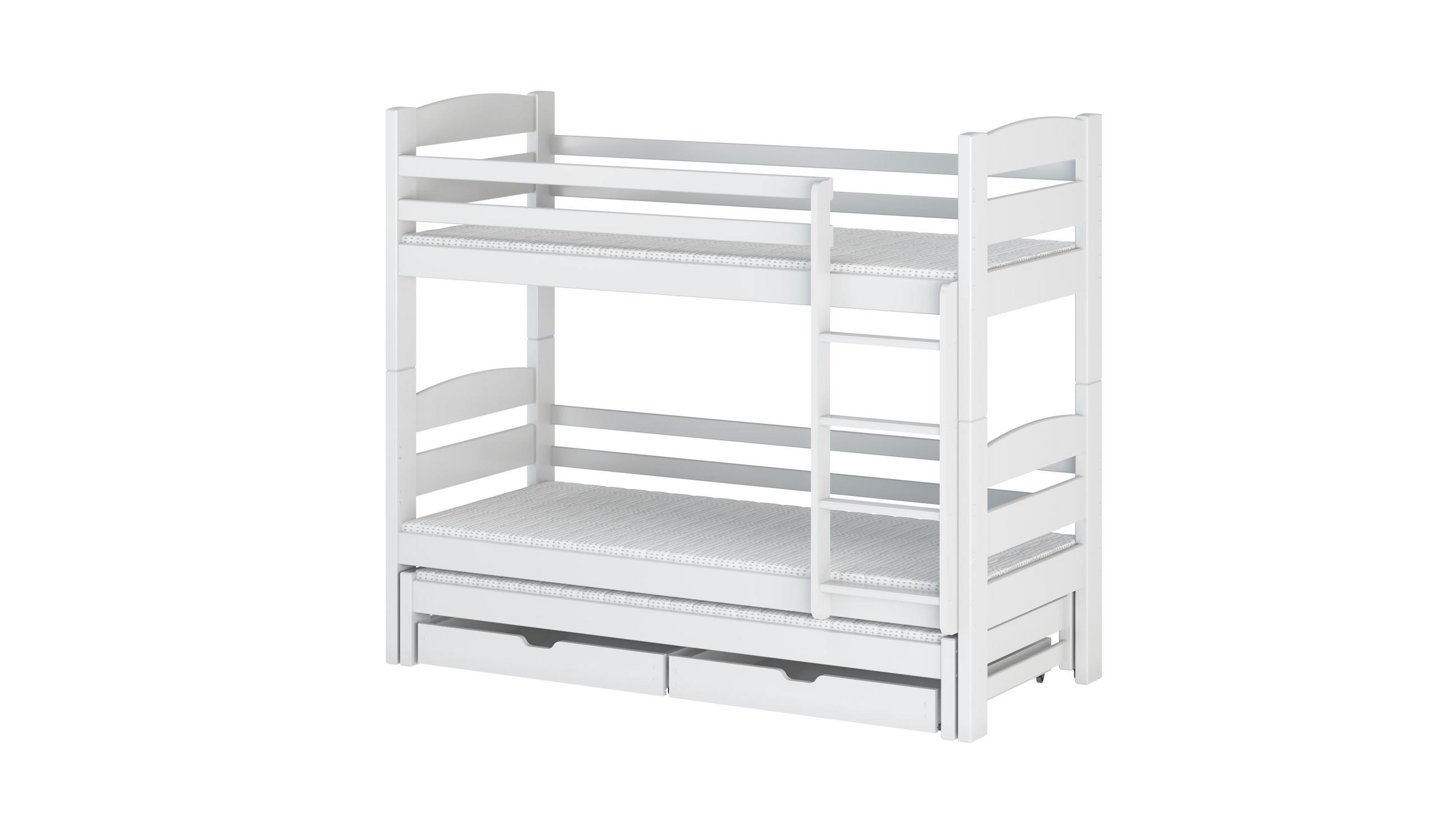 ETAGENBETT WEIß - Weiß, Holz (90/200cm) - FURNLUX