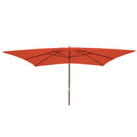 SONNENSCHIRM Orange - Orange, Holz (400/300cm) - MCW