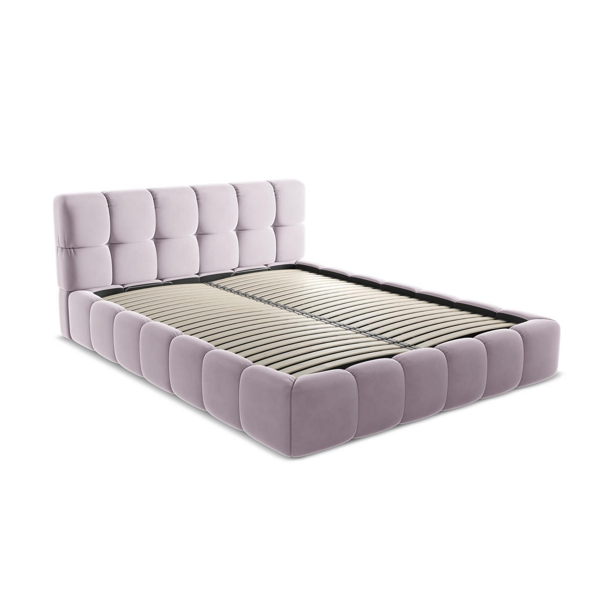 POLSTERBETT mit Bettkasten und Lattenrost 180x228 Violett - Lila/Flieder, Kunststoff/Textil (160/200cm) - LaMiaSofa