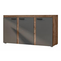 SIDEBOARD Spacoro 3D Lefkas, Graphit 148,8/82/40,3 cm – Wohnzimmer Kommode Modern - Braun/Grau, Holzwerkstoff/Kunststoff (149/82/40cm) - AX Living