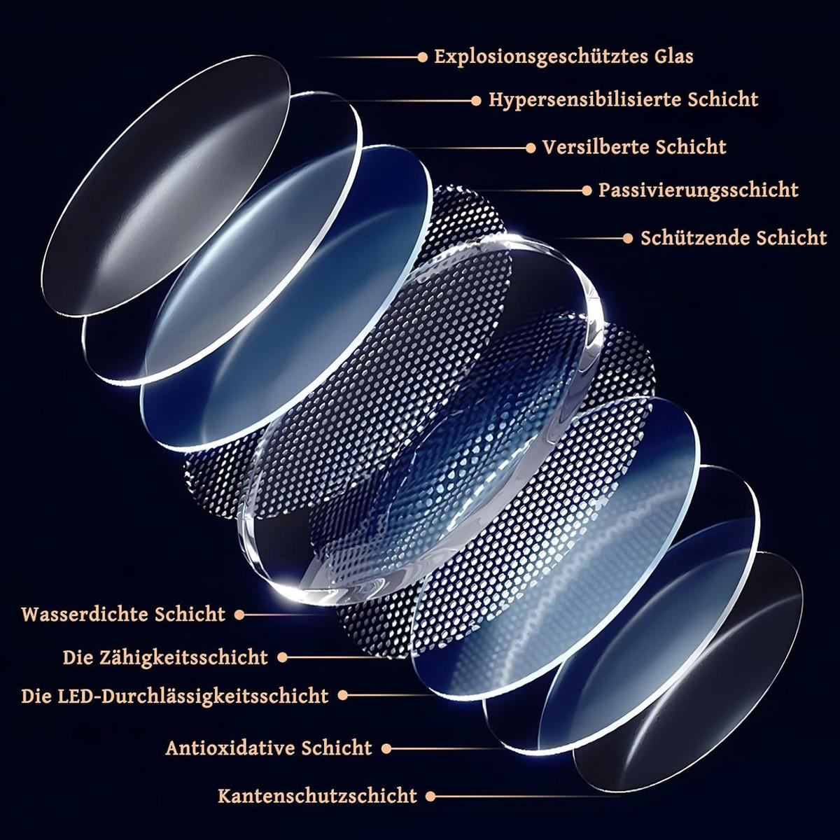 BADSPIEGEL Modern Linas 80/80/2.4 cm - Silberfarben, Metall (80/2.4/80cm) - ZMH