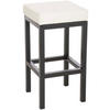 BARHOCKER KIEL Creme Kunstleder Stahl 85 cm Höhe - Creme, Metall (41/85/41cm) - DELUKE