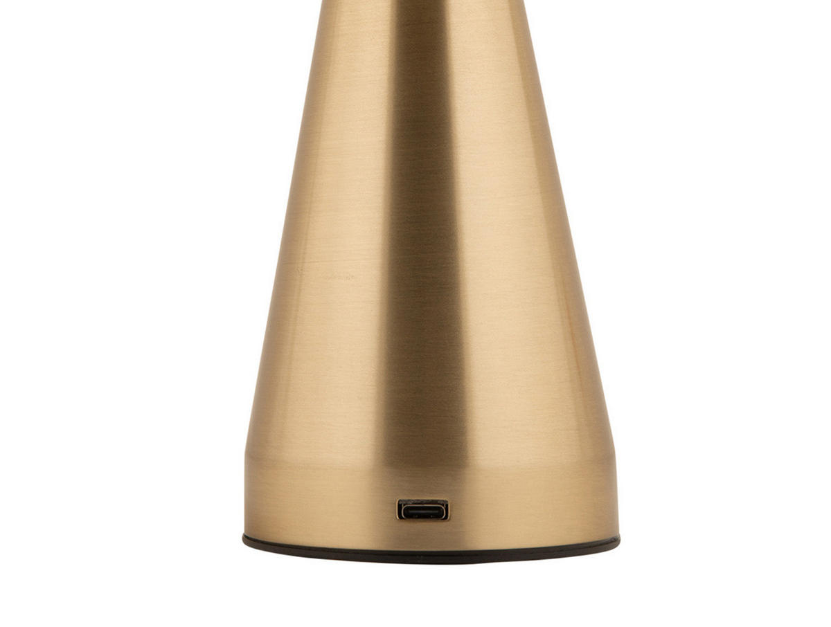 TISCHLAMPE Rachel Ø 15,5 cm - Goldfarben, Metall (15.5/15.5/20.5cm) - Leitmotiv