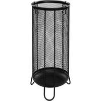 SCHIRMSTÄNDER mit 4 Haken, aus Drahtgitter, Anthrazit - Anthrazit, Metall (22/49/22cm) - Woltu