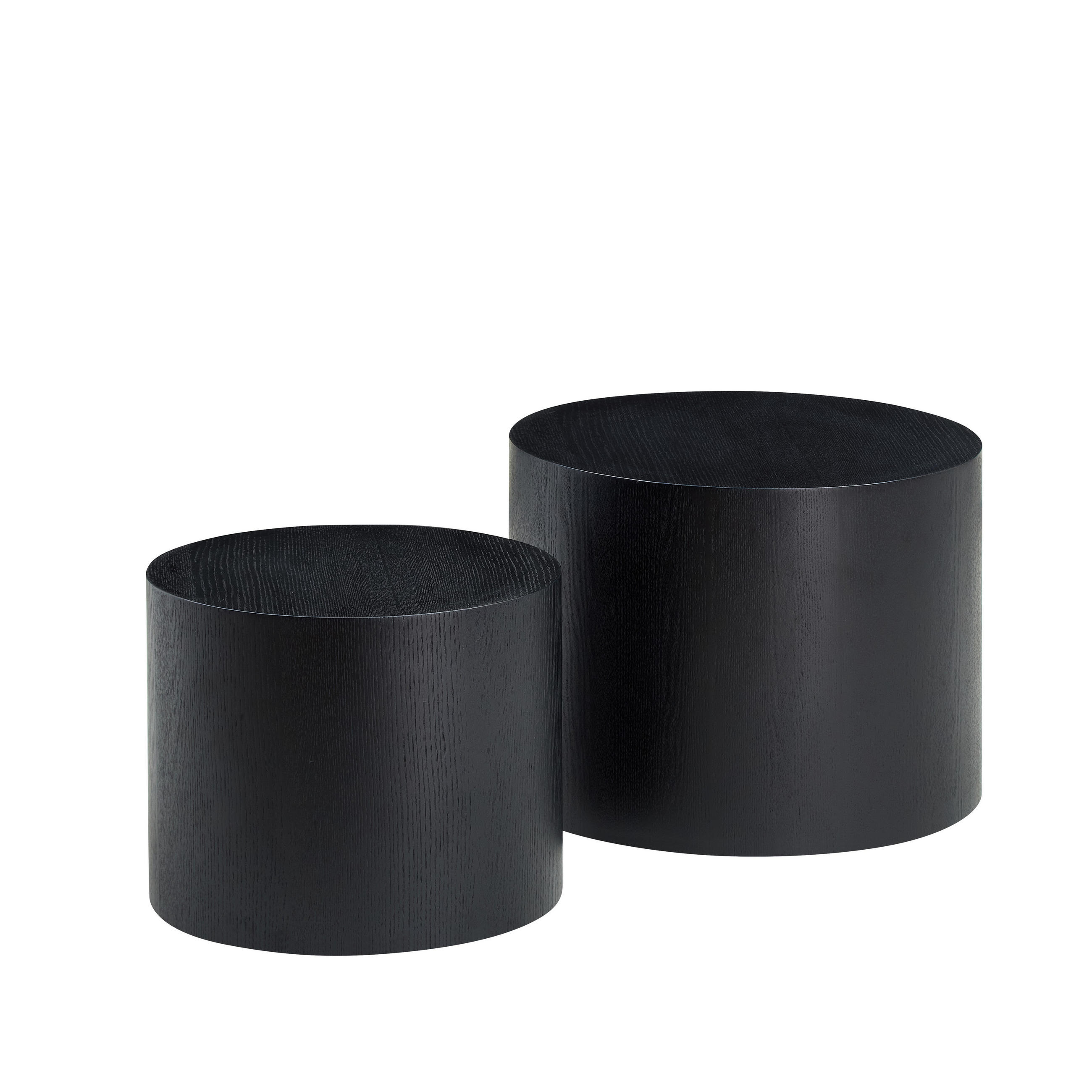 COUCHTISCH-SET 48/48/38 cm schwarz aus MDF platzsparend - Schwarz, Holzwerkstoff (48/48/38cm) - OKWISH