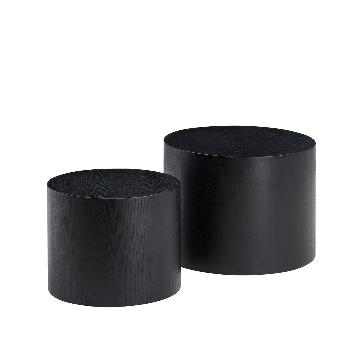 COUCHTISCH-SET 48/48/38 cm schwarz aus MDF platzsparend - Schwarz, Holzwerkstoff (48/48/38cm) - OKWISH