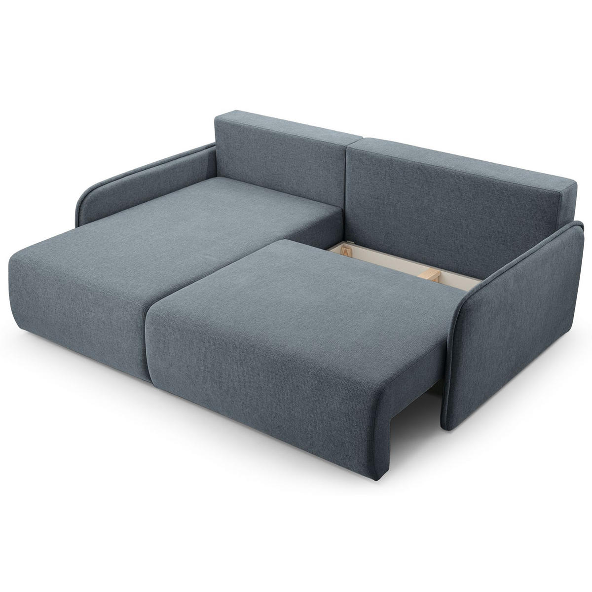 ECKSOFA Netarro, Dunkelgrau Chenille, linksseitig - Dunkelgrau/Schwarz, Kunststoff/Textil (198/147cm) - Selsey