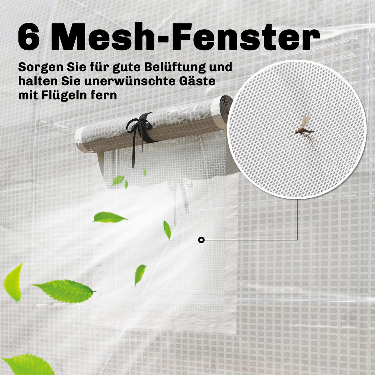 FOLIENGEWÄCHSHAUS Verzinkter-Stahl PE Weiß - Weiß, Metall (198/191/275cm) - Outsunny