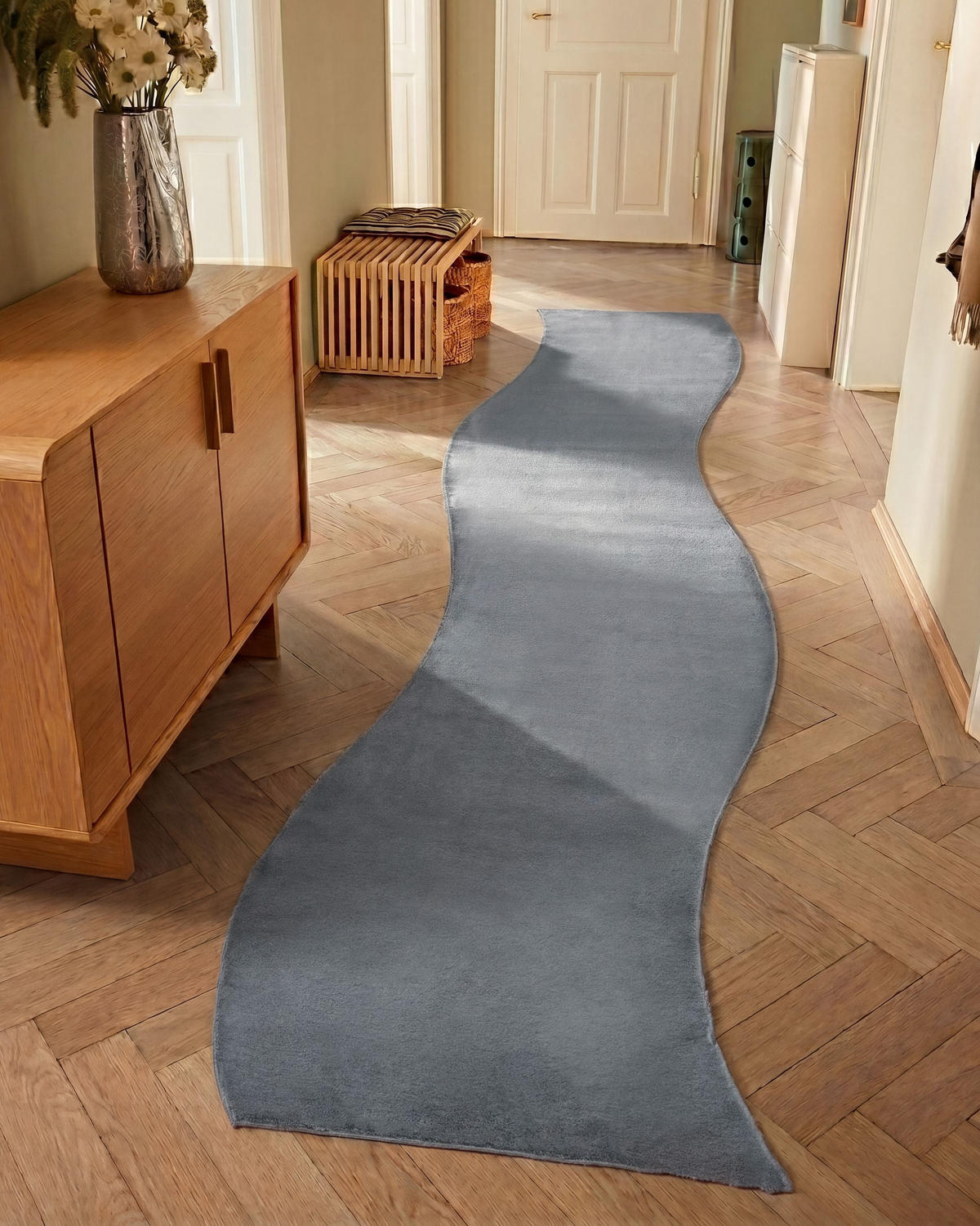 KOBEREC Tmavě šedý 80/300 cm Tangra - šedá/tmavě šedá, plast (80/300cm) - Beliani