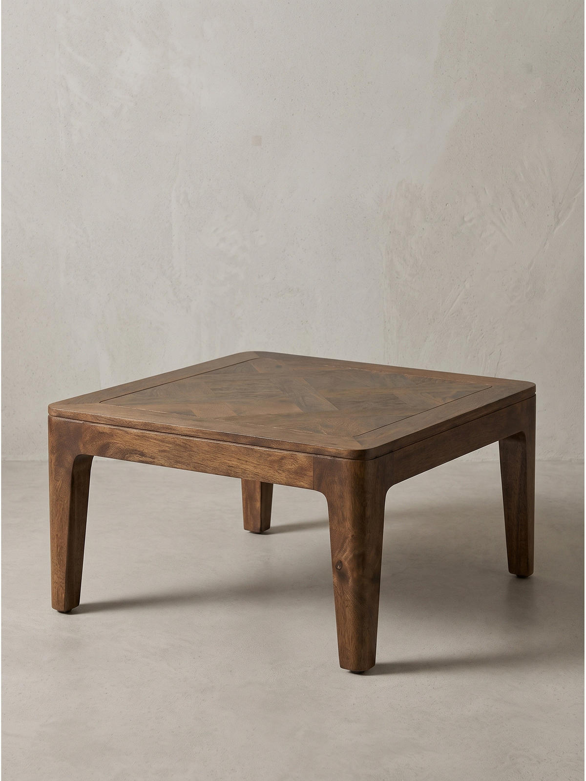 SOFATISCH LOIRE, Mango Massivholz, handgefertigt, Nussbaum-Mango, 60 x 60 x 32 cm - Braun, Mangoholz/Holz (60/60/32cm) - KADIMA DESIGN