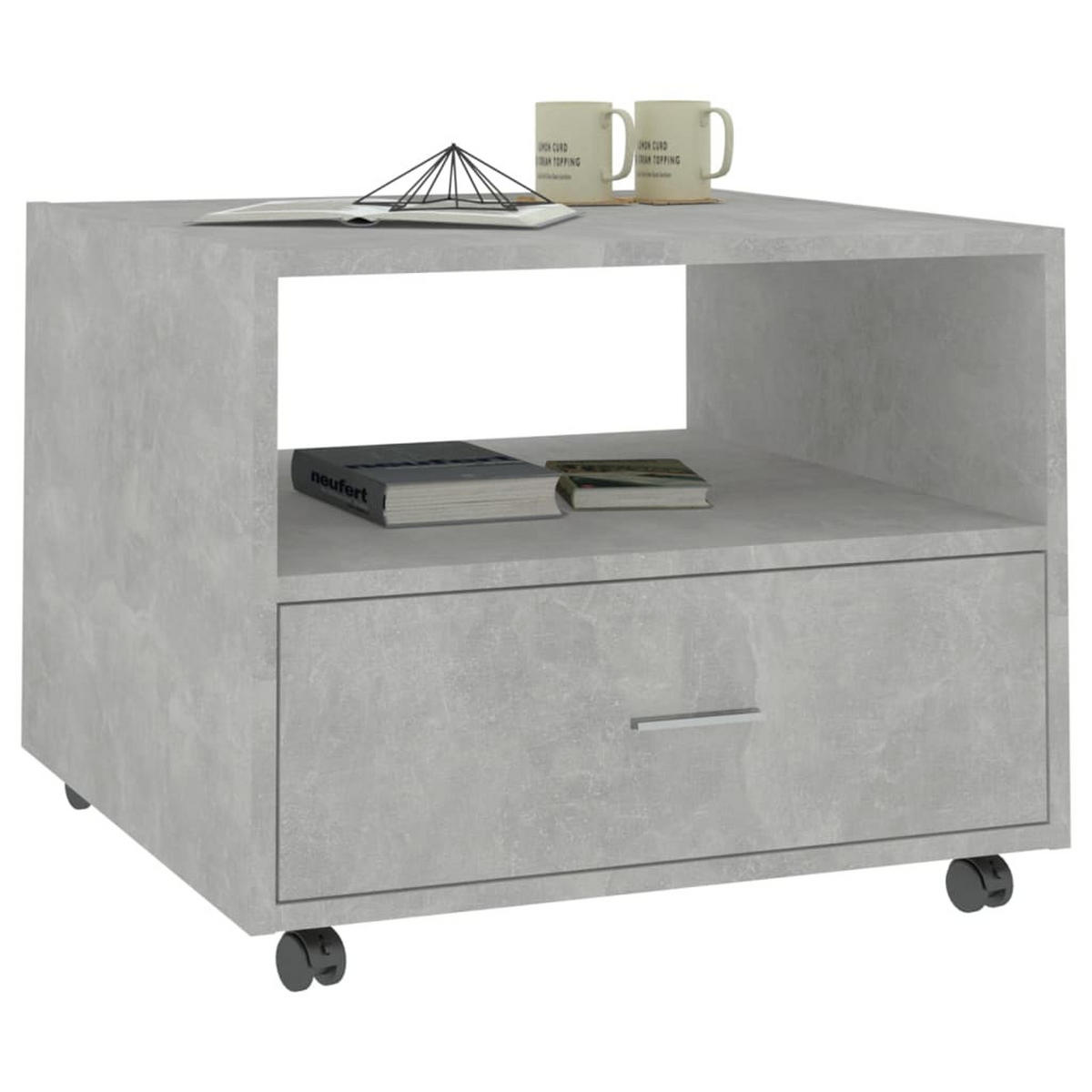 COUCHTISCH Betongrau 55x55x40 cm Holzwerkstoff - Grau, Holzwerkstoff (55/55/40cm) - furnicato