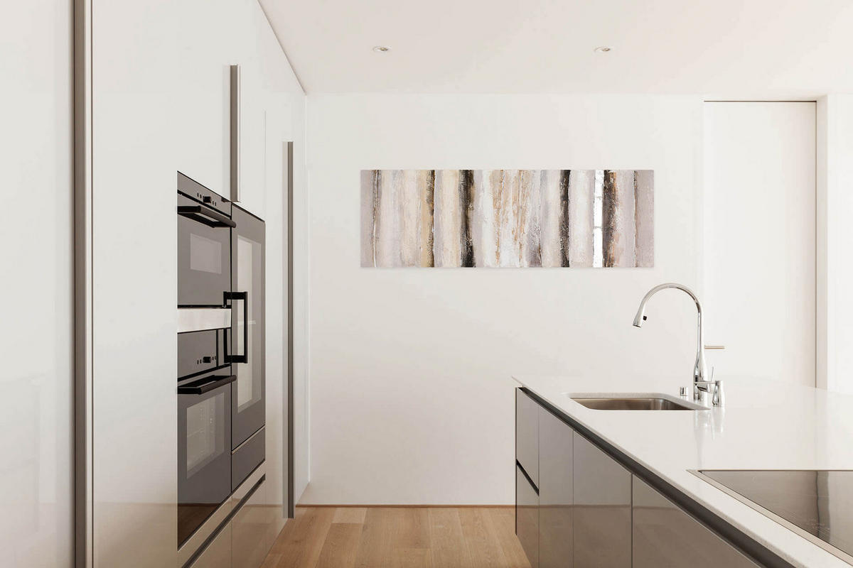 ÖLGEMÄLDE 150/50 cm - Beige/Braun, Holz/Textil (150/50cm) - KUNSTLOFT