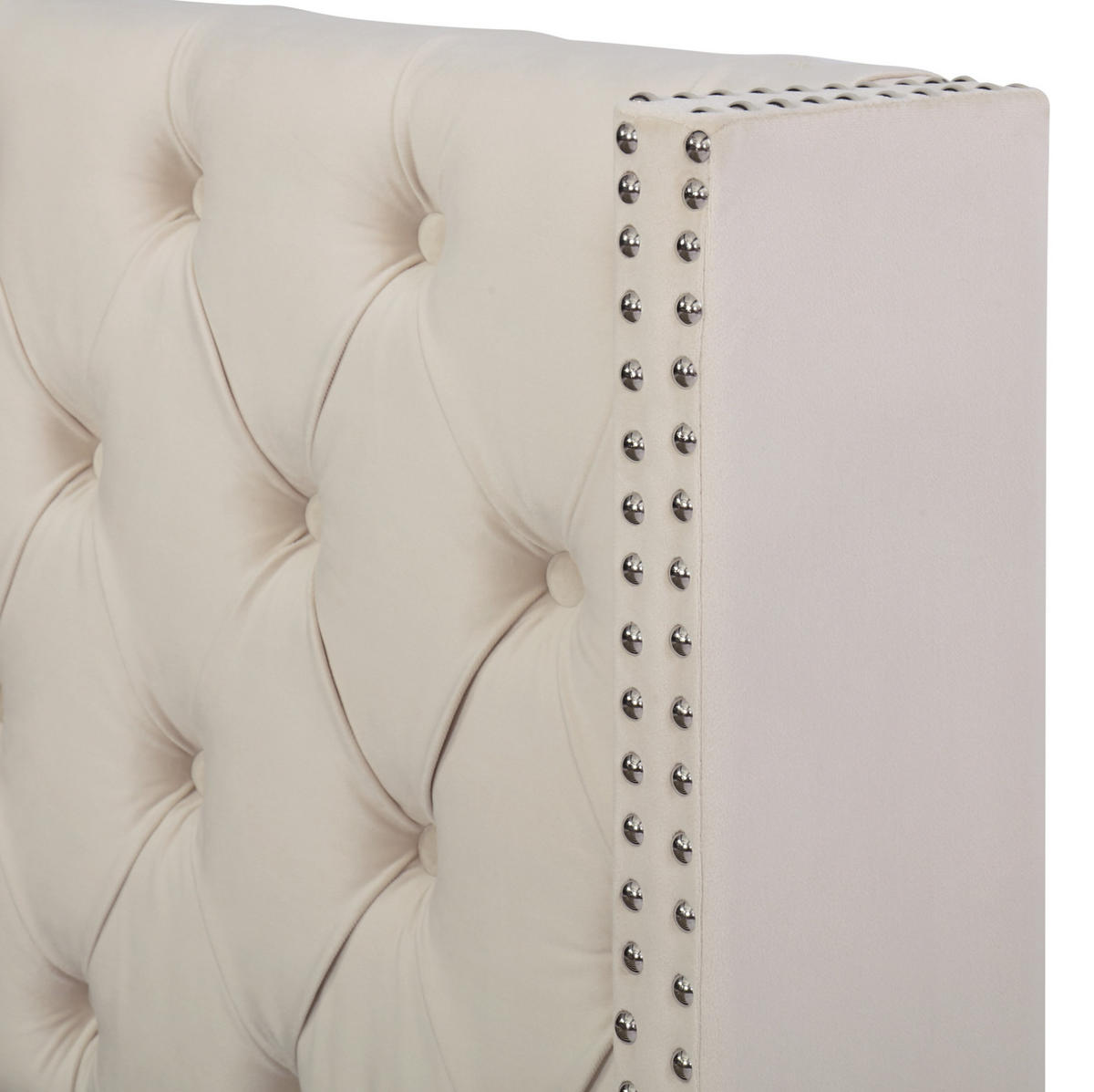 POLSTERBETT mit Bettkasten 140x190 cm Samt Beige - Beige, Metall (140/190cm) - Meubliv