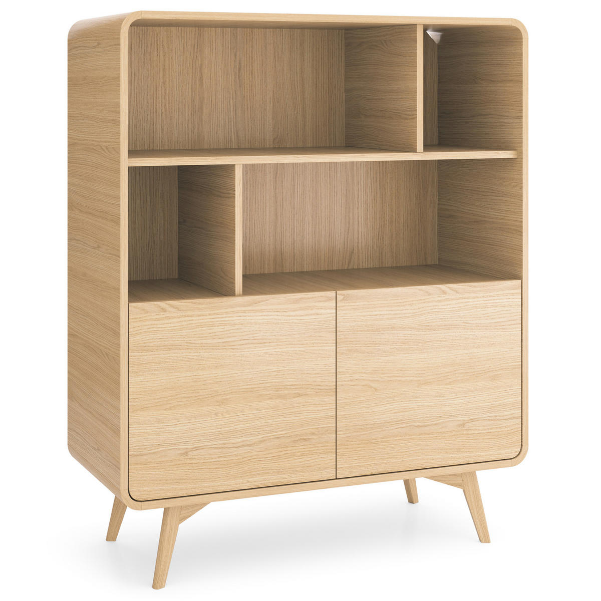 HIGHBOARD CORNWALL REG1 Abgerundeter Korpus Eiche Eiche - Eichefarben, Holz/Holzwerkstoff (108/130/39cm) - Komodee