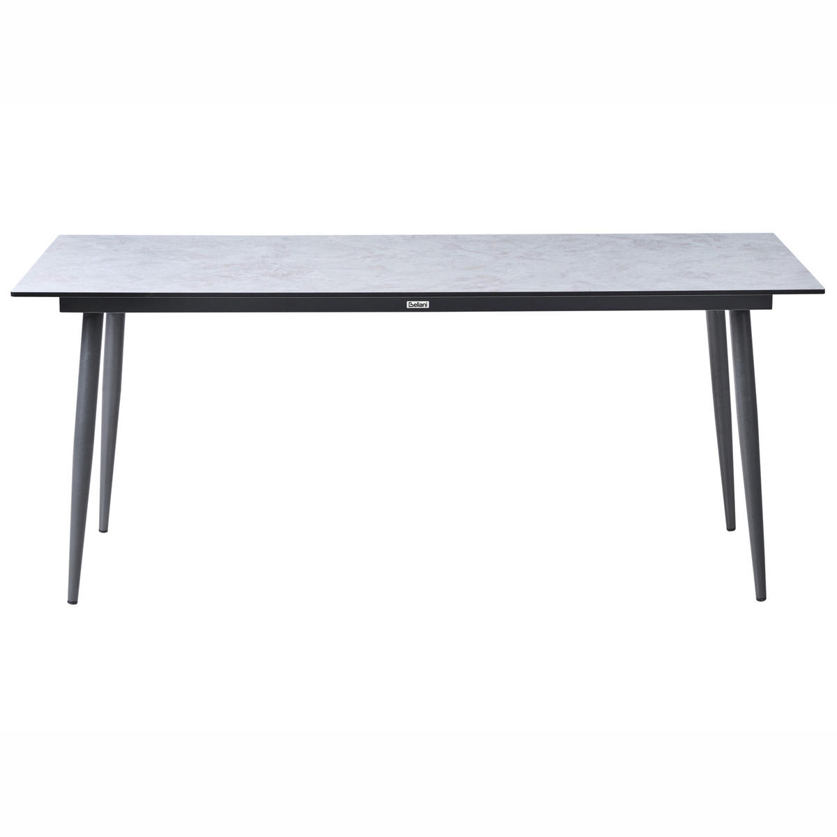 GARTENTISCH 180/90 cm Steinoptik Hellgrau Tolentino - Dunkelgrau, Kunststoff (180/90/75cm) - Beliani