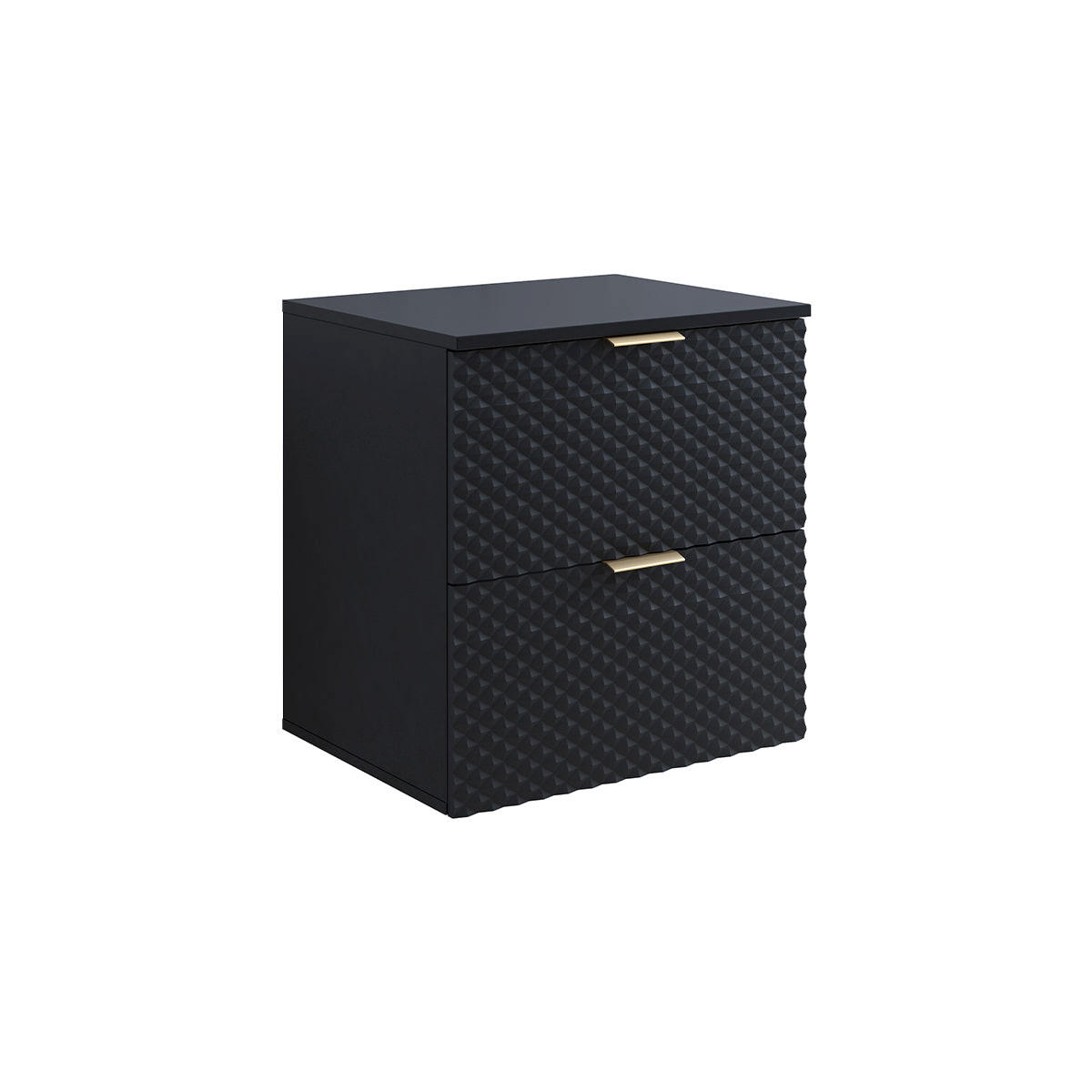 WASCHTISCHUNTERSCHRANK 60.4cm Cléa Schwarz - Schwarz, Holzwerkstoff (60.4/62.6/48.5cm) - Petits-meubles