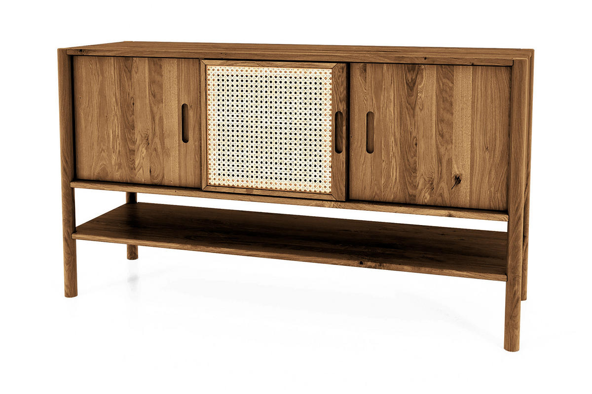 KOMMODE INA Wildeiche - Alteiche, Holz (142/81/46cm) - byoak