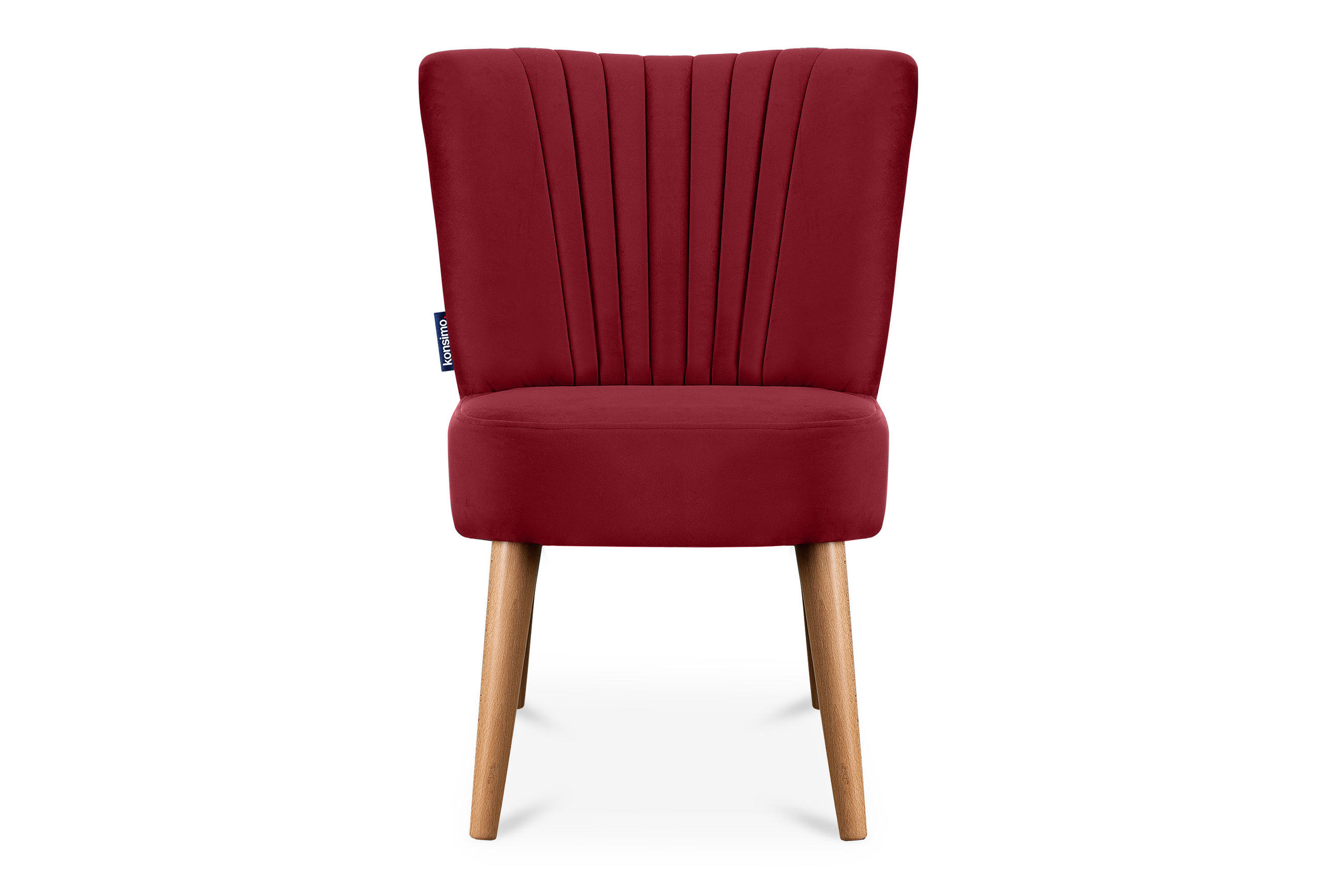 Konsimo® Cocktailsessel Rot, Eiche 63x89x65 cm