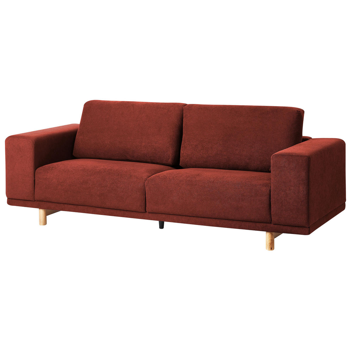 POHOVKA 3-místná Látka Červená Nivala - červená, textil (220/76/84cm) - Beliani