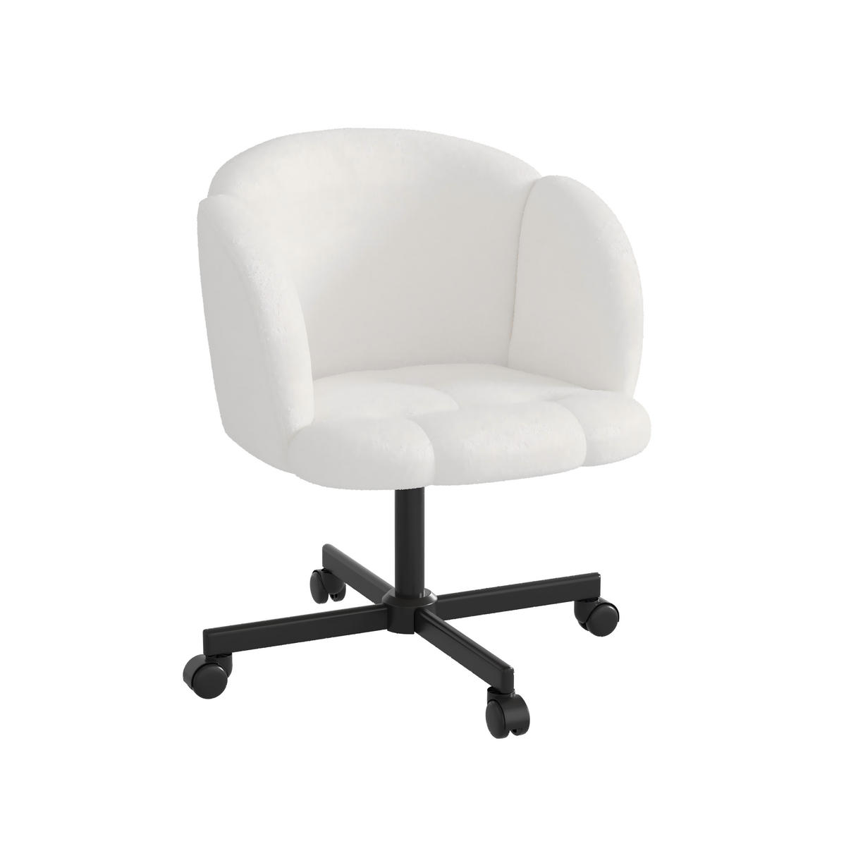 DREHSTUHL Teddy höhenverstellbar 44–54 cm, 360° drehbar 66/64/87 cm Beige - Beige, Textil (64/87/66cm) - Redom