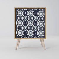 SIDEBOARD GRAPHITE EYES, Eichefarben, 57,5x42x77,5 cm, Schräge Buchenholzfüße - Eichefarben/Buchefarben, Holzwerkstoff/Buchenholz (57.5/77.5/42cm) - SpaceRebels