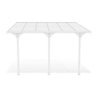 PERGOLA / CARPORT Kleo Weiß 4m x 3m - Weiß, Metall (374/270/300cm) - Cazeboo