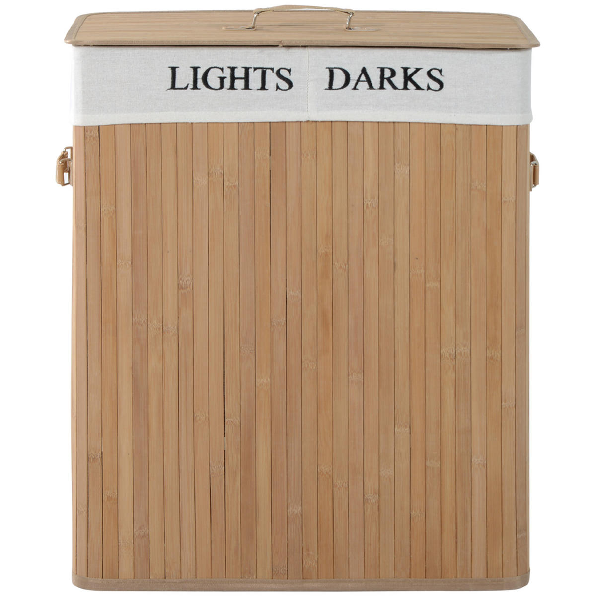 WÄSCHEKORB DE-09425 100 L mit Deckel & PU-Griffen Natur - Naturfarben, Naturmaterialien (52/63/32cm) - ComfortXL