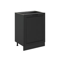 SPODNÍ SKŘÍŇKA KUCHYŇSKÉ LINKY R-Line, Antracitový venkovský dům/Antracit, 60 cm s 1 dveřmi bez pracovní desky - antracitová, kompozitní dřevo (60/81.6/46cm) - Vicco