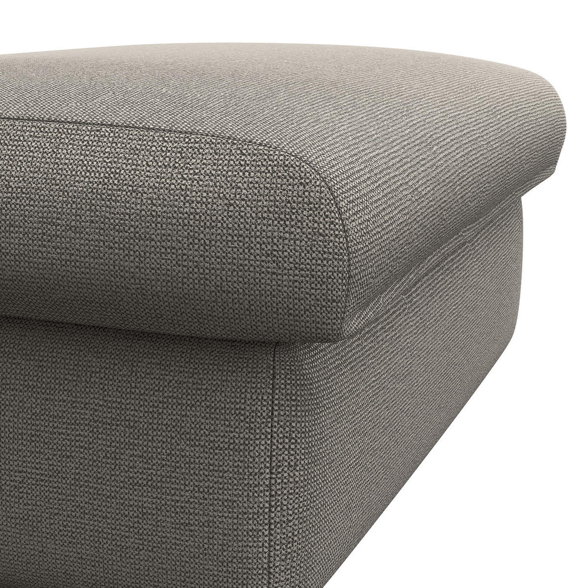 POLSTERHOCKER - Schwarz/Grau, Kunststoff/Textil (100/44/60cm) - home24