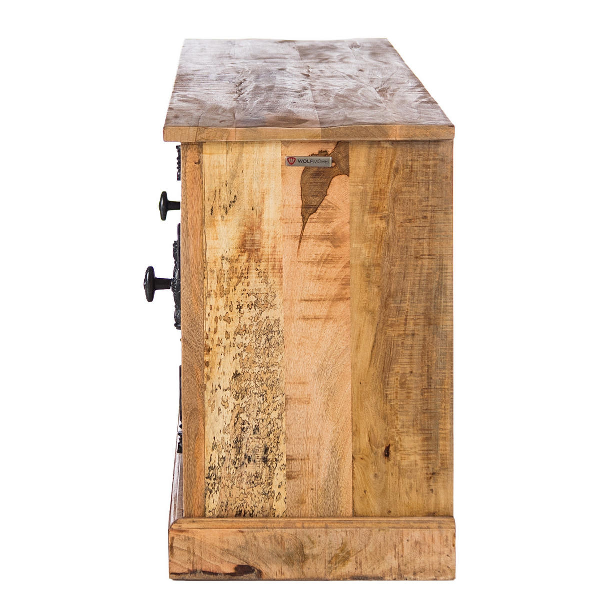 TV-LOWBOARD - Mango massiv - Naturfarben, Holz (178/60/38cm) - home24