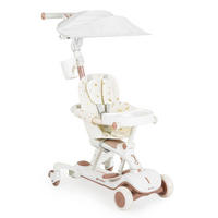 KINDERROLLER Cornet 6 in 1 weiß Multifunktionsroller Rutscher Musik Becherhalter - Weiß, Metall (73/64/91cm)