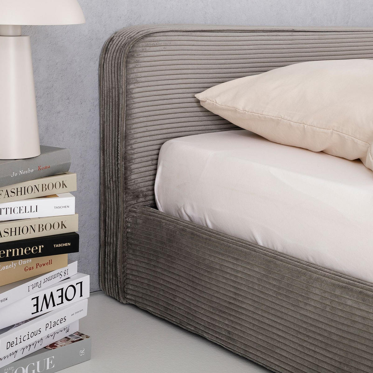 POLSTERBETT CURSIO 140x200 cm grau - Grau, Textil (140/200cm) - IDIMEX