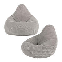 SITZSACK für Kinder Sessel aus Cord 2-tlg. - Grau, Textil (69/59/65cm) - icon