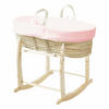 BABYTRAGEKORB mit Holzgestell rosa - Hellrosa, Naturmaterialien (29/78cm) - Premiers Moments