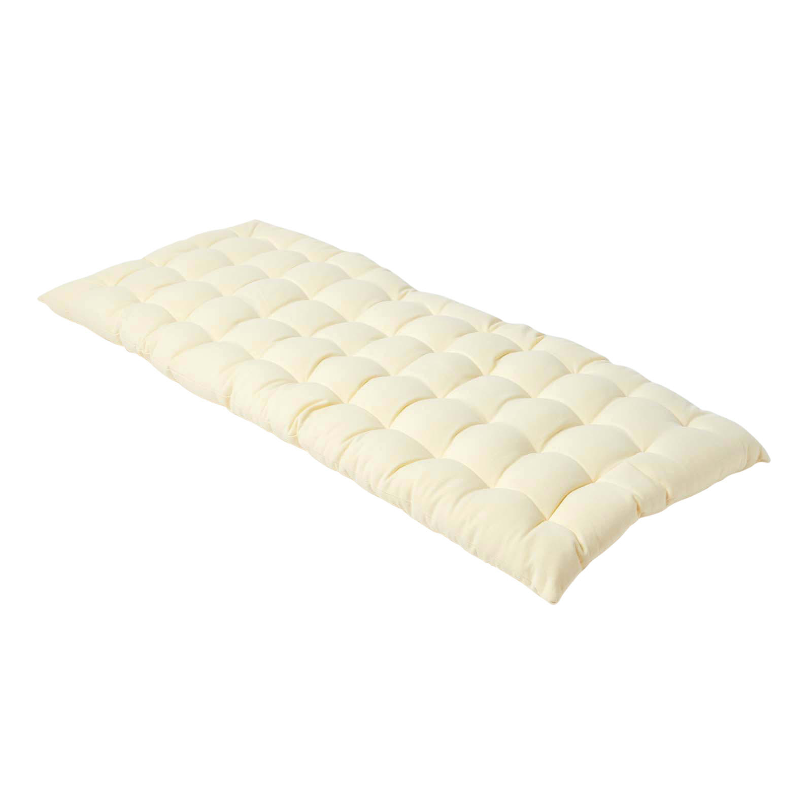 BANKAUFLAGE 2-Sitzer creme 108/42/5 cm - Creme, Textil (108/42/5cm) - Homescapes