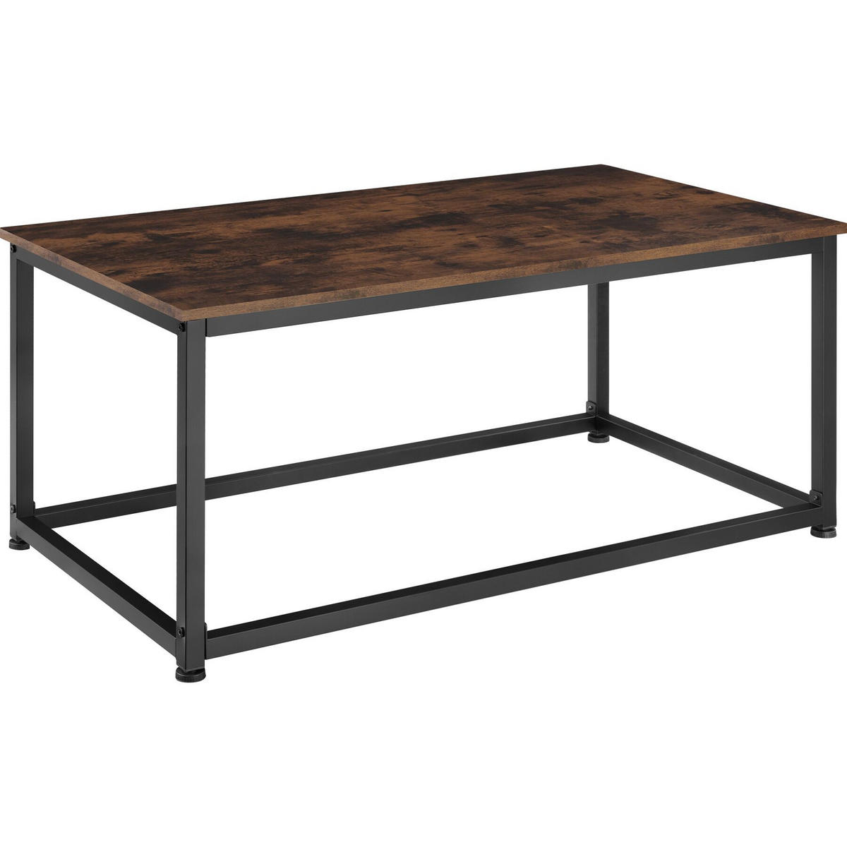 COUCHTISCH Lynch,100 x 55 x 45,5 cm,Industrial Holz dunkel, rustikal - Rostfarben, Holzwerkstoff (100/55/45.5cm) - tectake